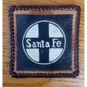 Santa Fe - Leather railroad patch 4in X 4in Fast Shipping